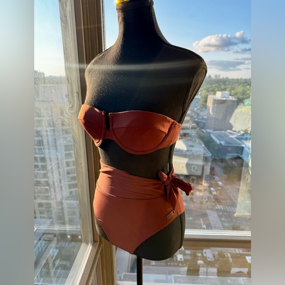 🆕 ZIMMERMANN 🧿 NWOT Separates Balconette & Scarf HW Pant Bikini Set Sz 0 = US2 - Picture 5 of 16